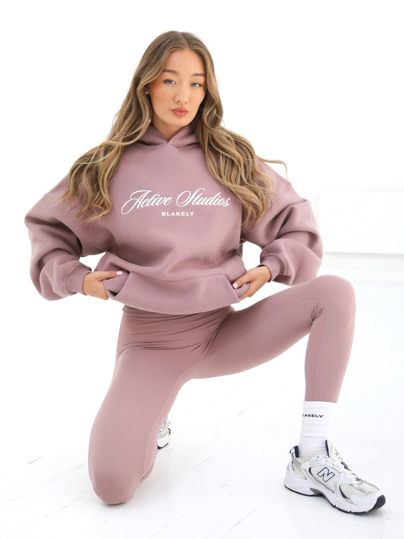 Off Duty Oversized Hoodie - Dusty Pink