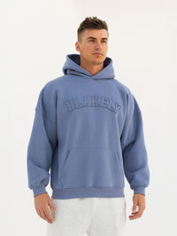 Tonal Varsity Relaxed Hoodie - Granite Blue
