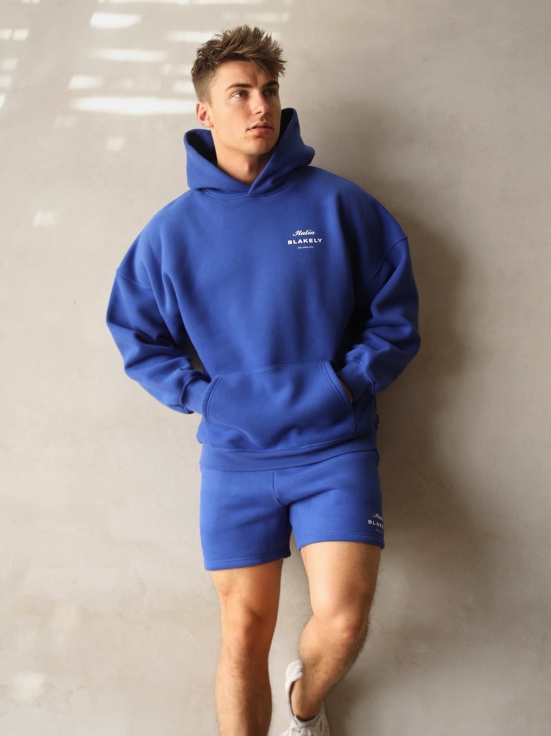 Italia Relaxed Jogger Shorts - Cobalt Blue