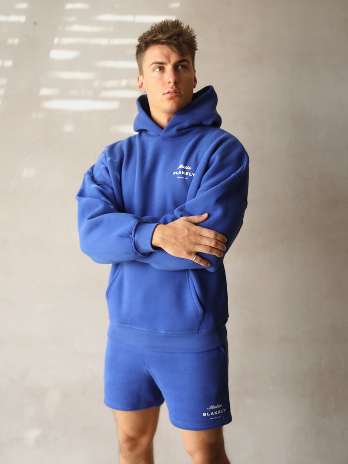 Italia Relaxed Jogger Shorts - Cobalt Blue