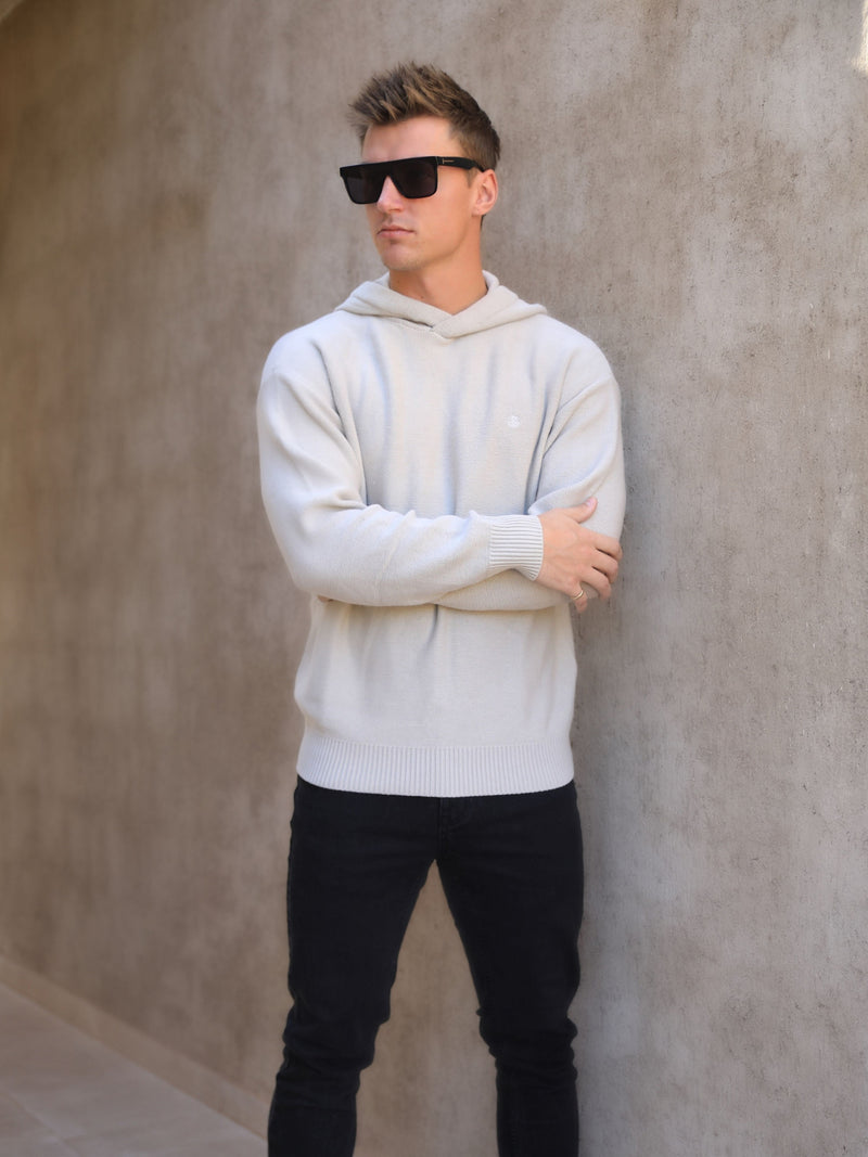 Huxley Knitted Hoodie - Chalk