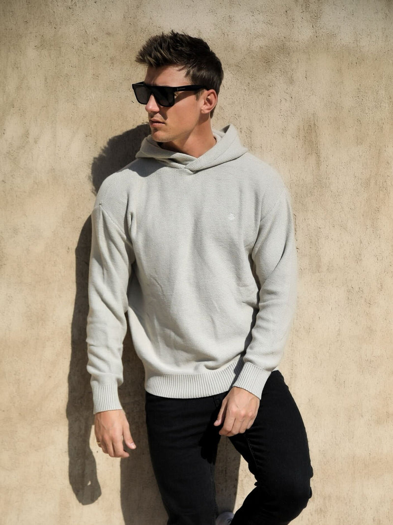 Huxley Knitted Hoodie - Chalk