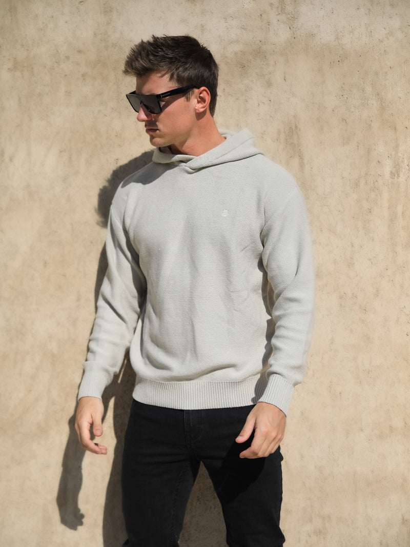 Huxley Knitted Hoodie - Chalk