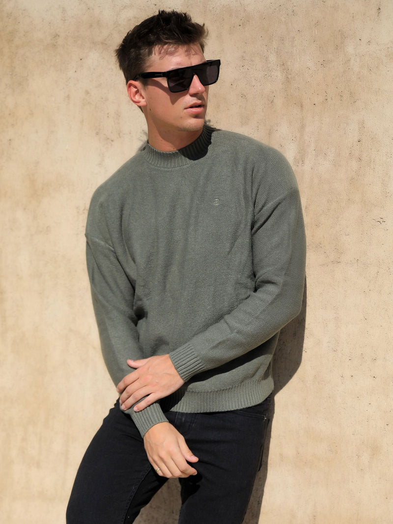 Huxley Knit Jumper - Light Khaki