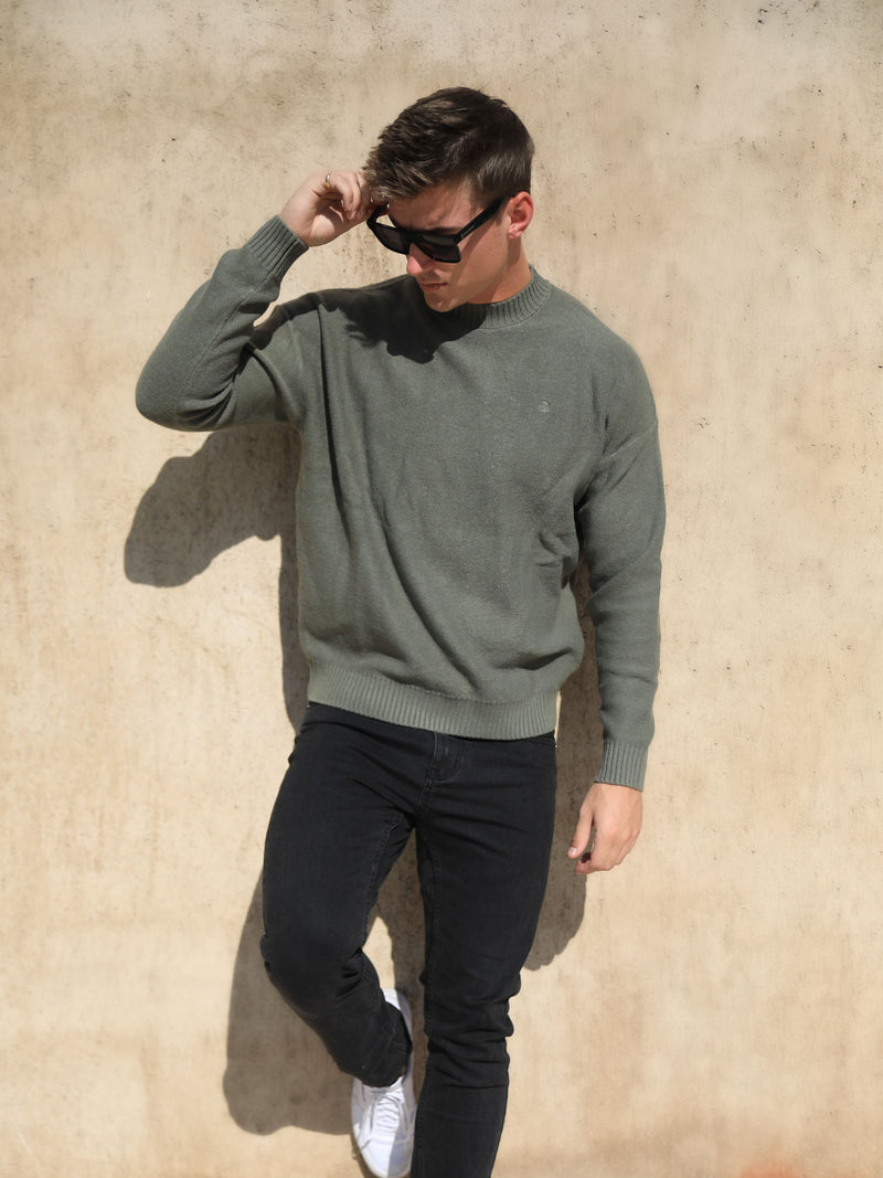 Huxley Knit Jumper - Light Khaki