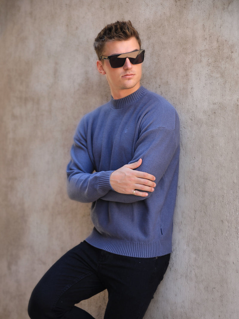 Huxley Knit Jumper - Utility Blue