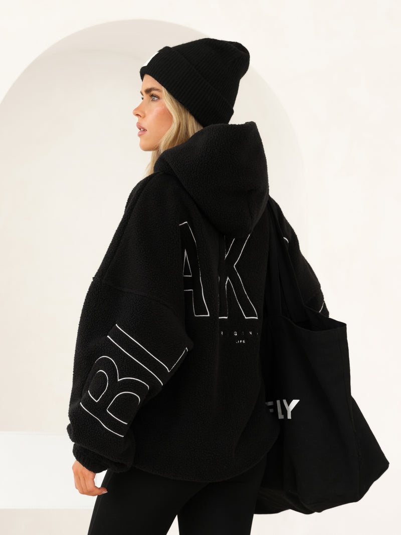 Borg Isabel Oversized Hoodie - Noire