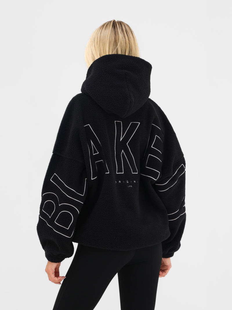 Borg Isabel Oversized Hoodie - Schwarz