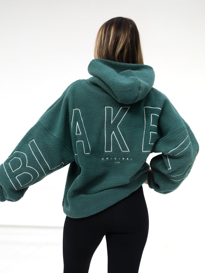 Borg Isabel Oversized Hoodie - Green