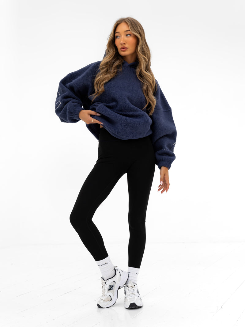 Borg Isabel Oversized Hoodie - Echtes Marineblau