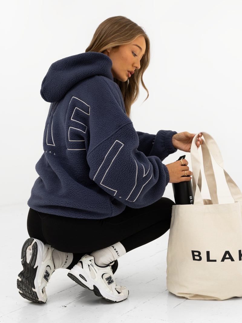 Borg Isabel Oversized Hoodie - Echtes Marineblau