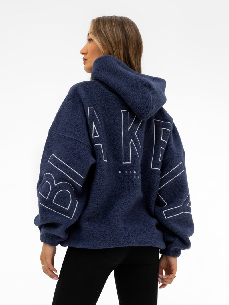 Borg Isabel Oversized Hoodie - Echtes Marineblau
