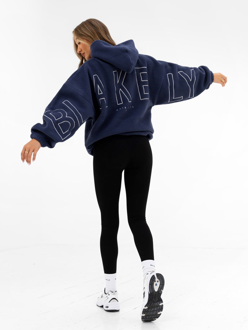 Borg Isabel Oversized Hoodie - Echtes Marineblau