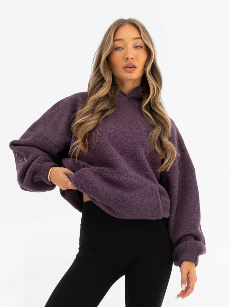 Borg Isabel Oversized Hoodie - Pflaume