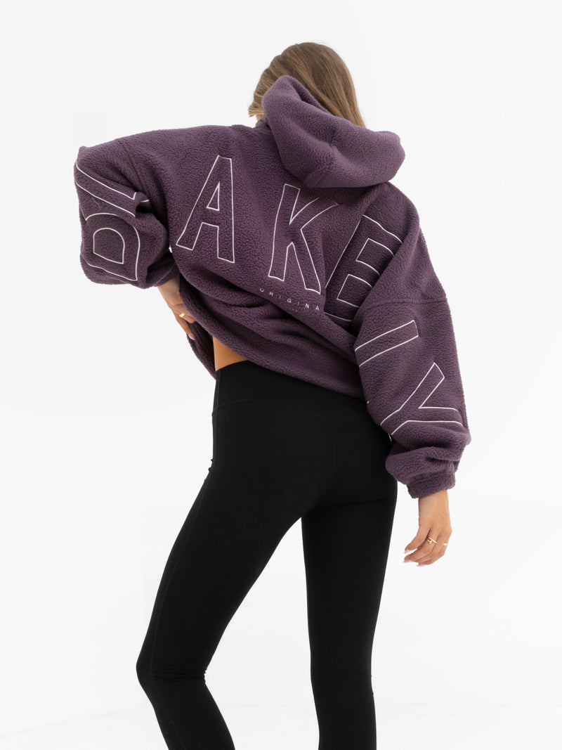 Borg Isabel Oversized Hoodie - Pflaume