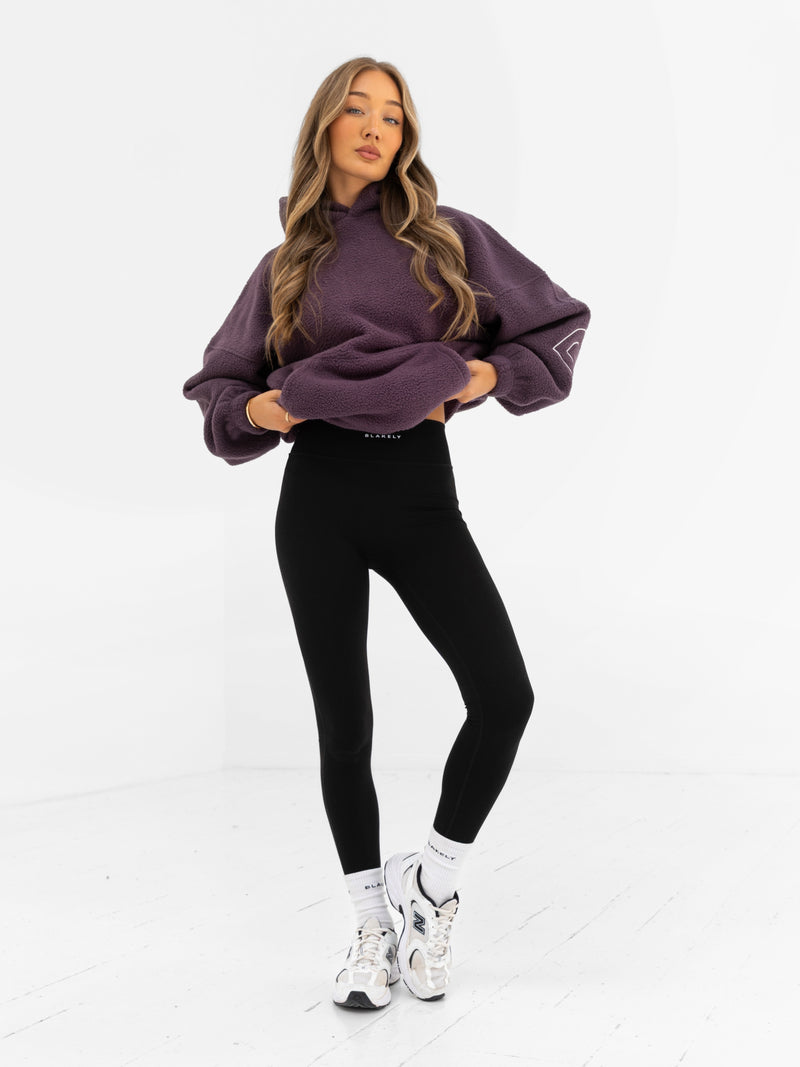 Borg Isabel Oversized Hoodie - Pflaume