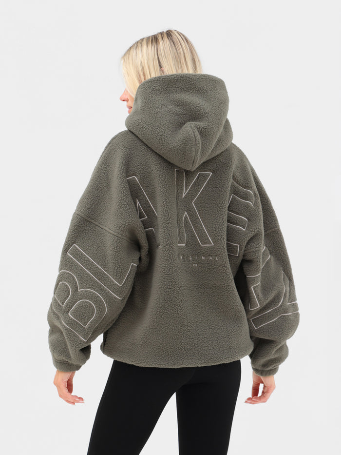 Borg Isabel Oversized Hoodie - Safari Green
