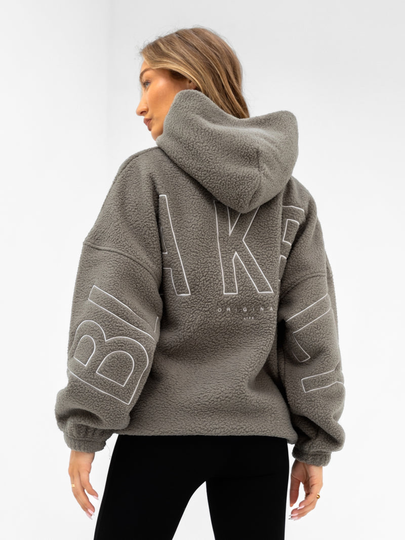 Borg Isabel Oversized Hoodie - Safarigrün