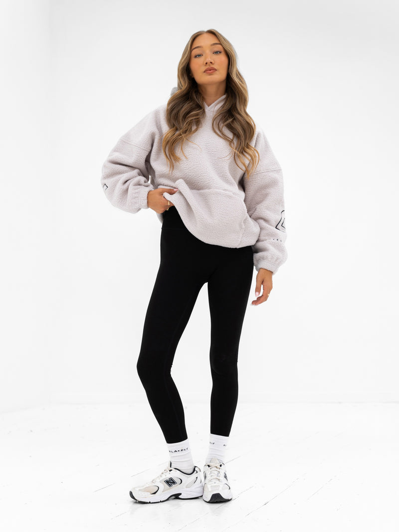 Borg Isabel Oversized Hoodie - Stein