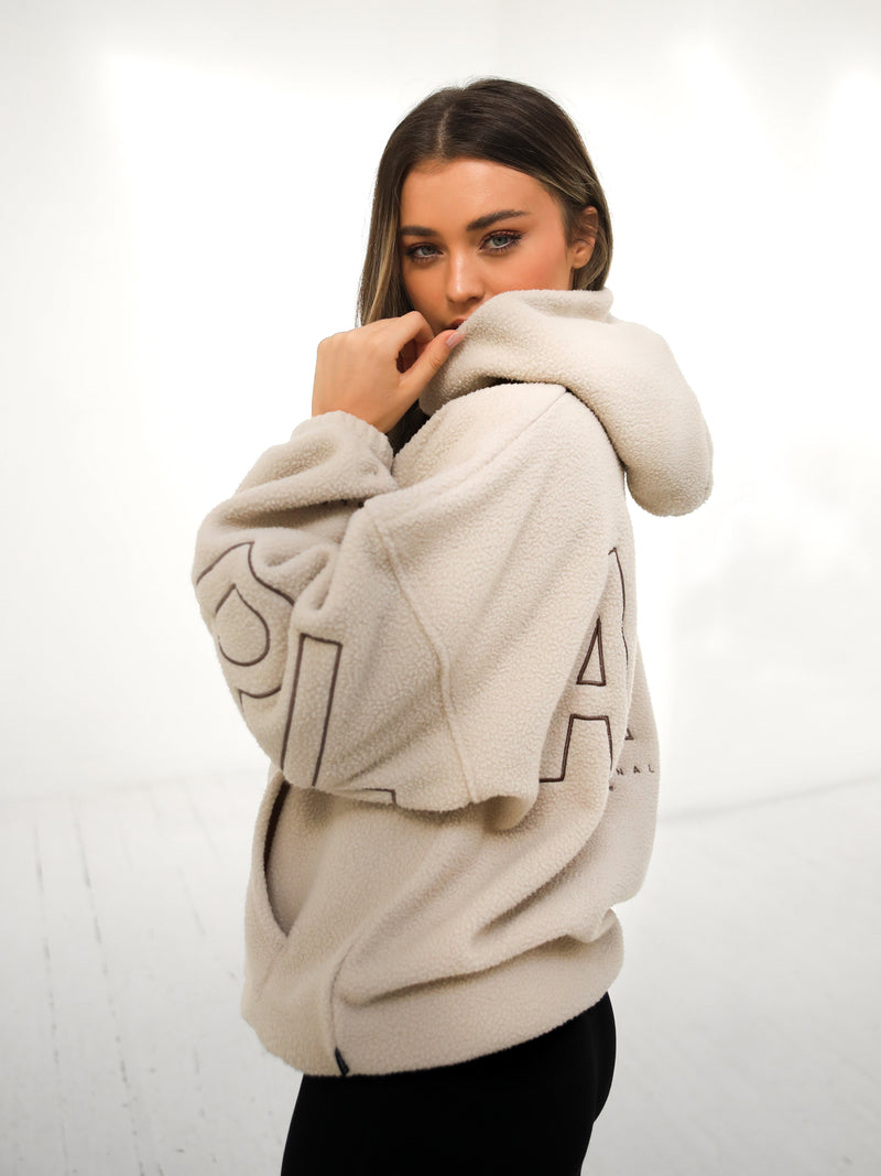 Borg Isabel Oversized Hoodie - Tan