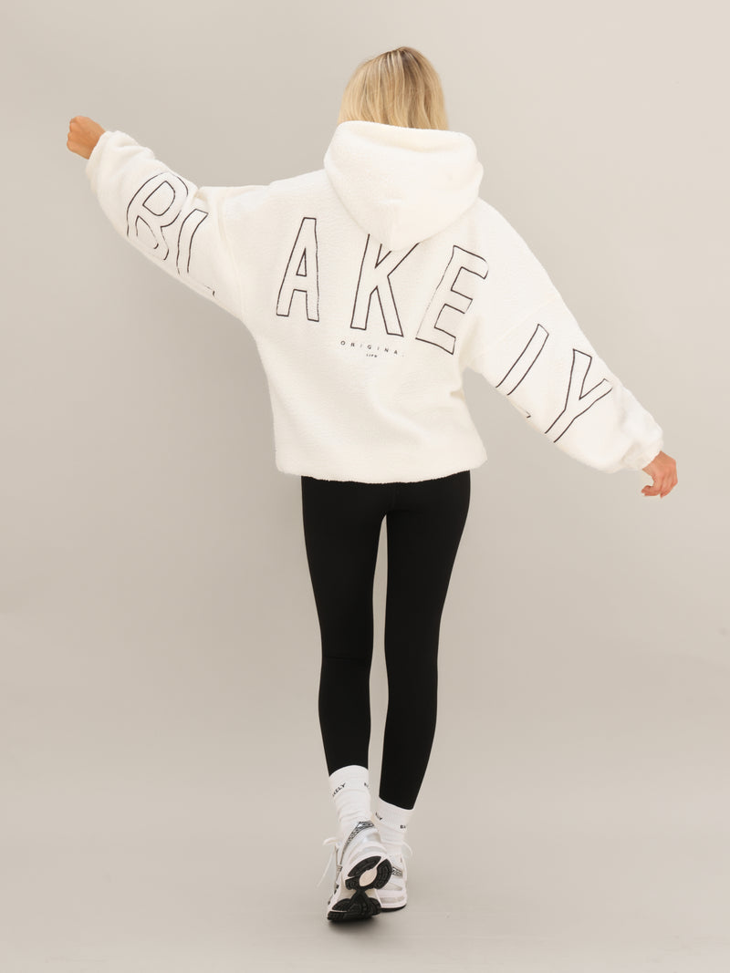 Borg Isabel Oversized Hoodie - Cremefarben