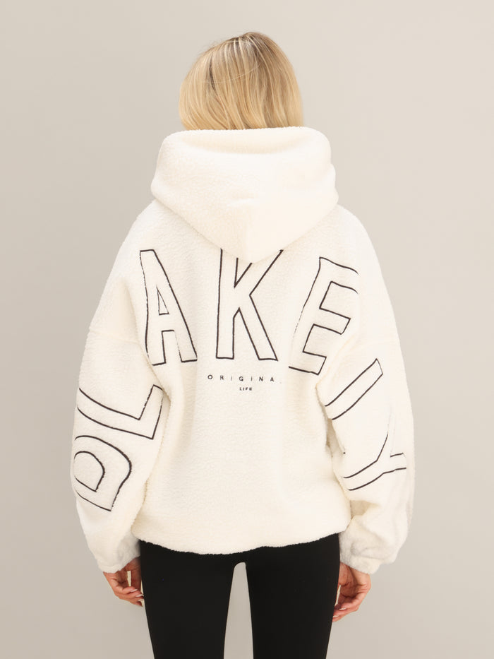 Borg Isabel Oversized Hoodie - Blanc cassé