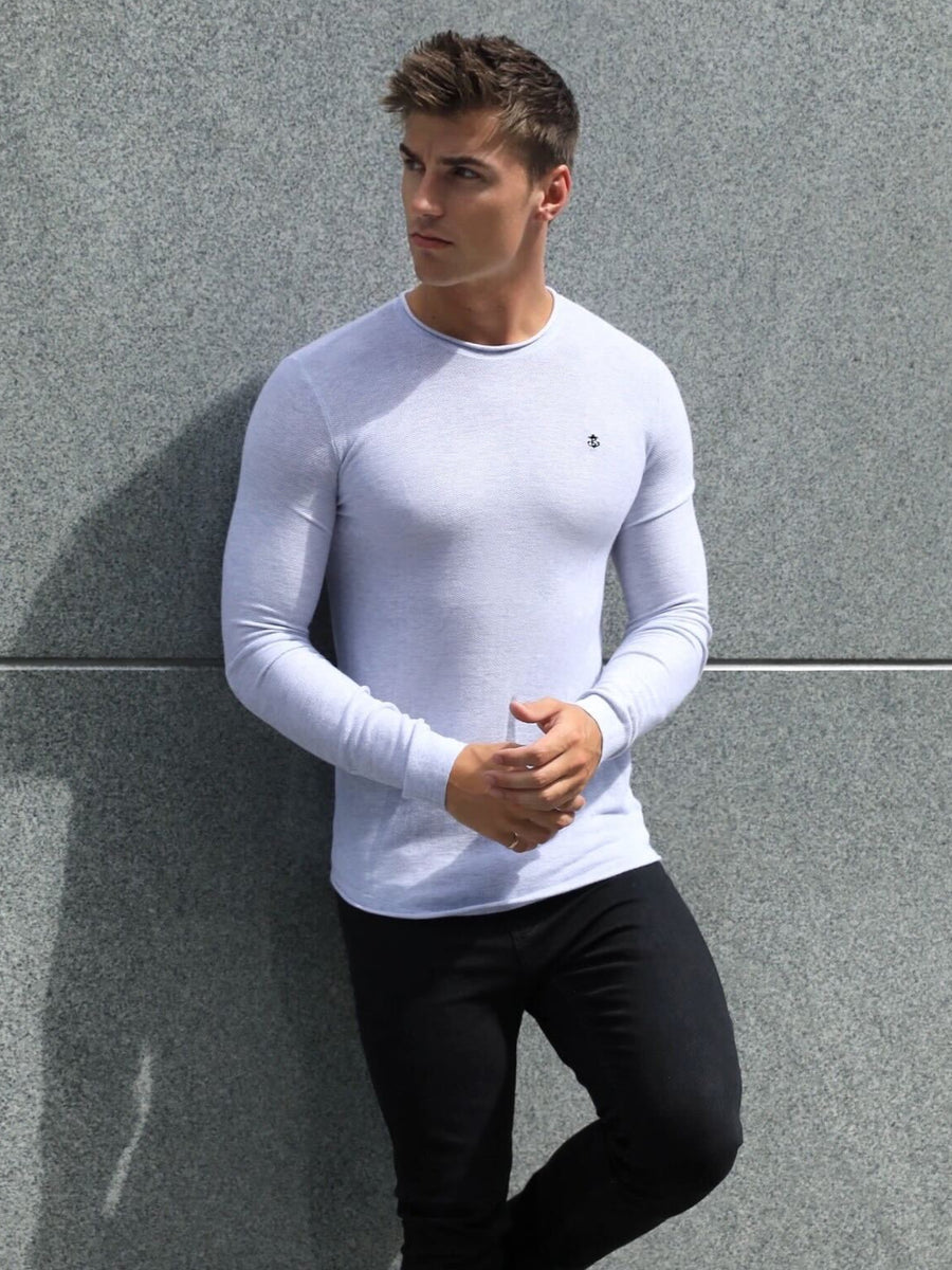 Buy Blakely Mason Marl White Knit Jumper | Free standard delivery over ...
