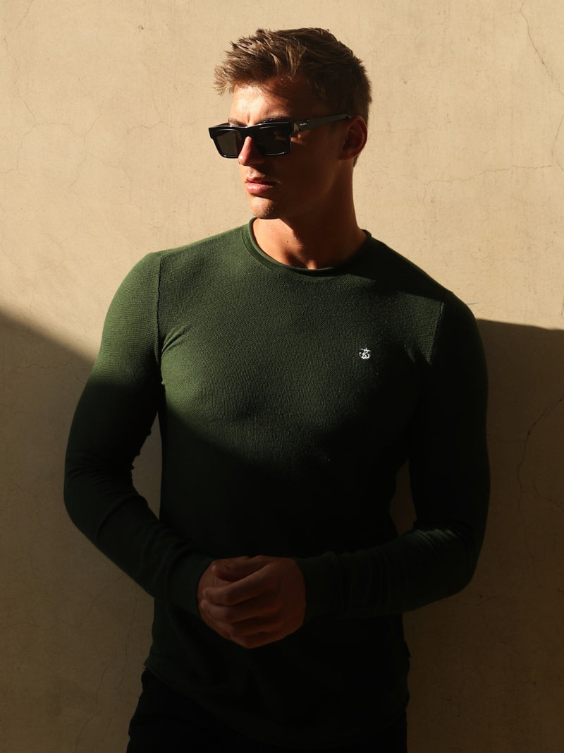 Mason Knit Jumper - Forest Green