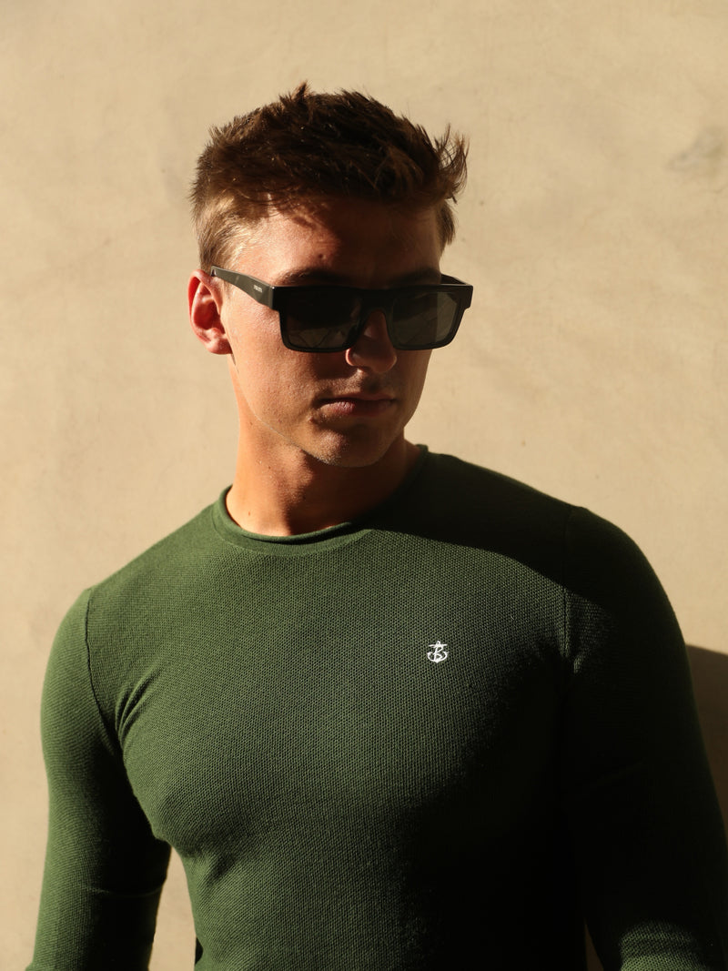 Mason Knit Jumper - Forest Green