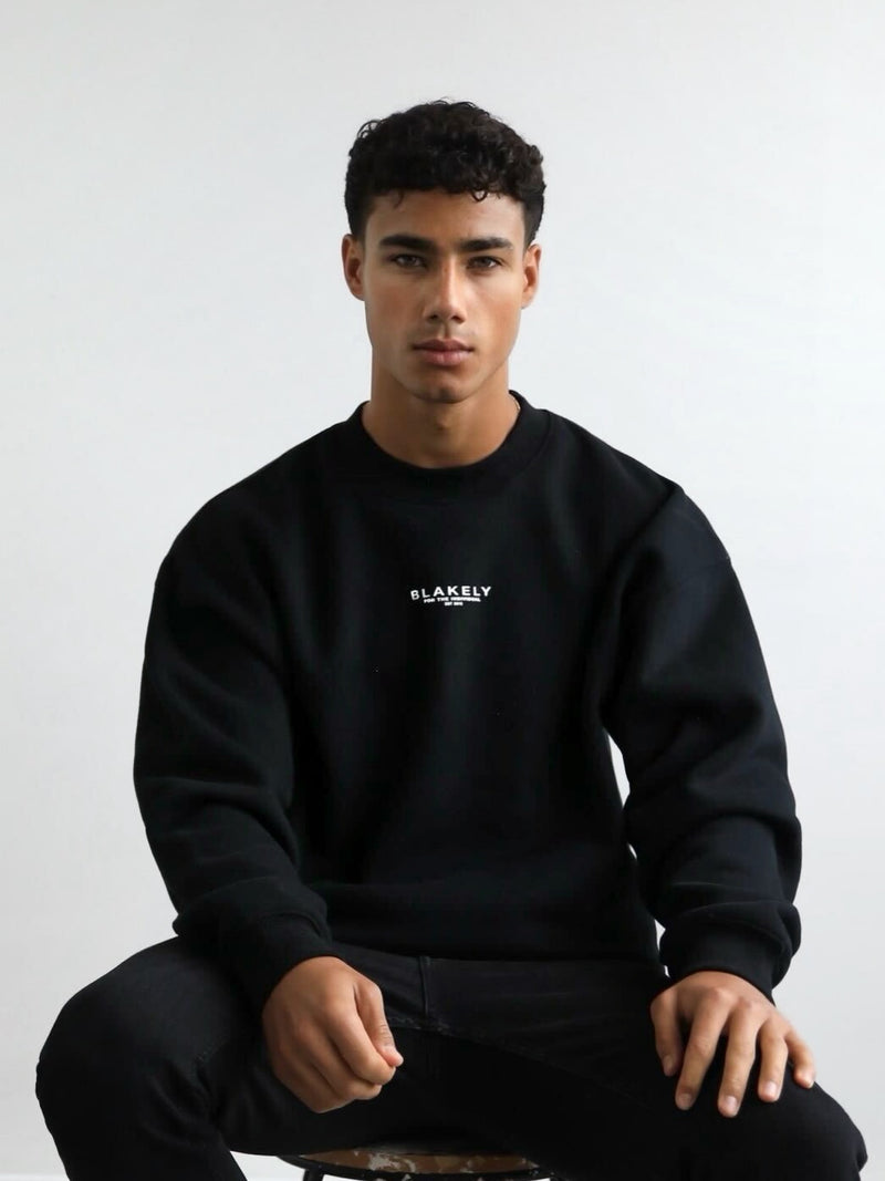 Statement Relaxed Jumper - Black