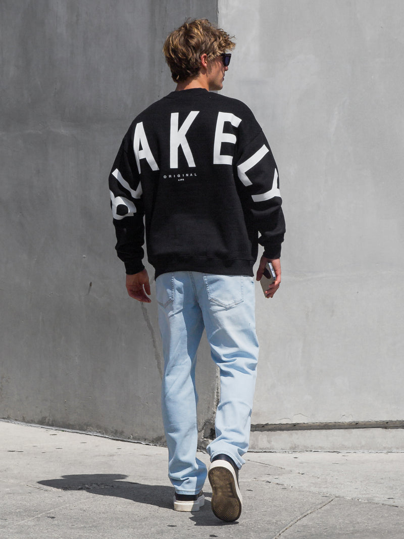 Idris Oversized Jumper - Schwarz