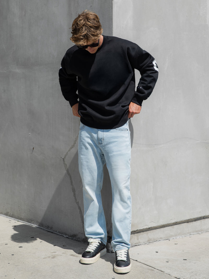 Idris Oversized Jumper - Schwarz