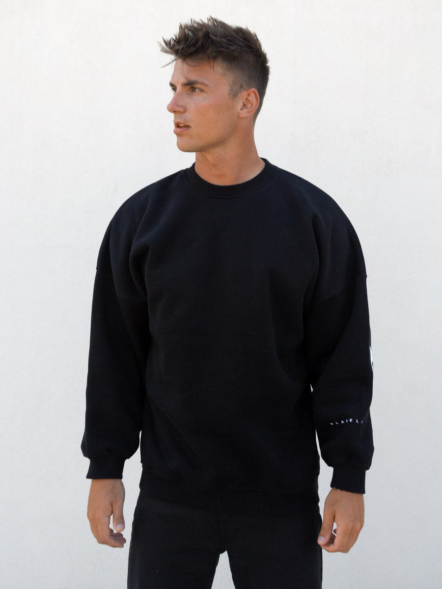 Idris Oversized Jumper Black Extra Small