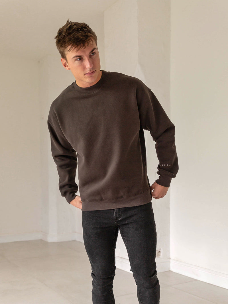 Idris Oversized Jumper - Dark Brown