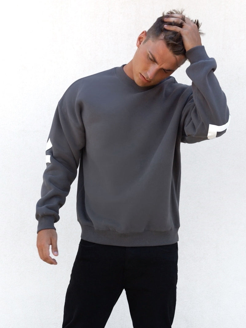 Idris Oversized Jumper - Charcoal