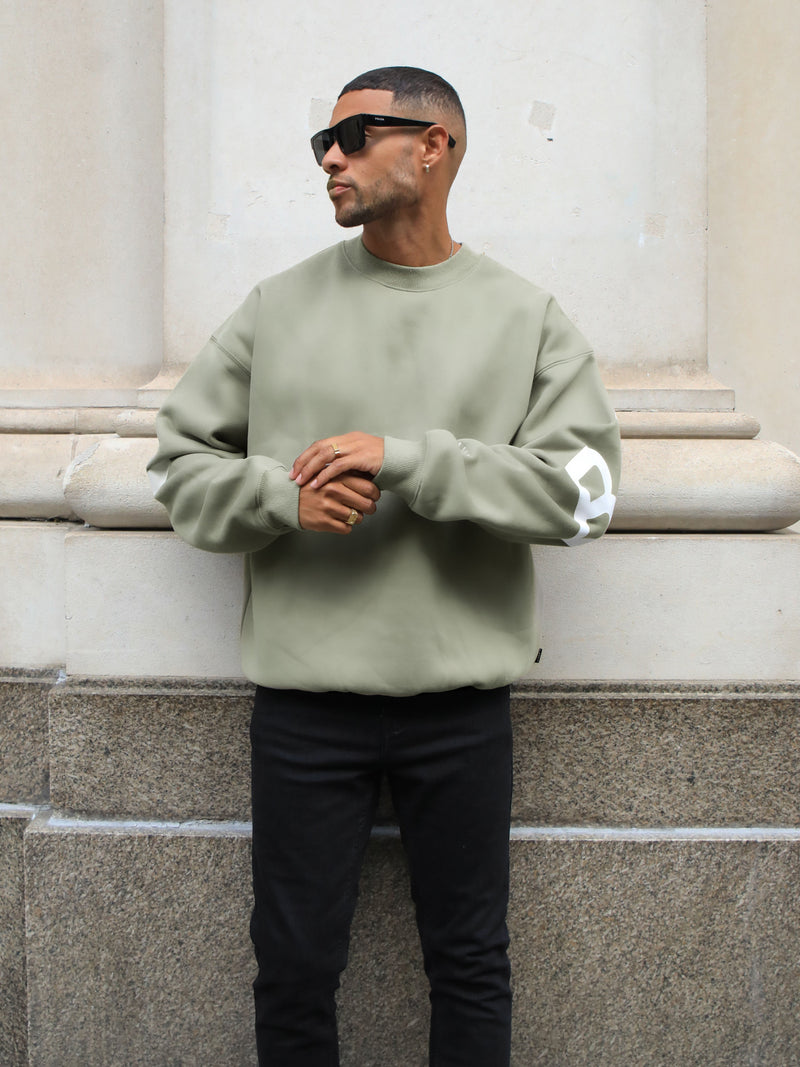 Idris Oversized Jumper - Olive