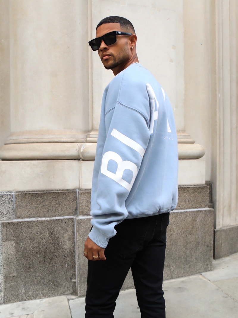 Idris Oversized Jumper - Ice Blue