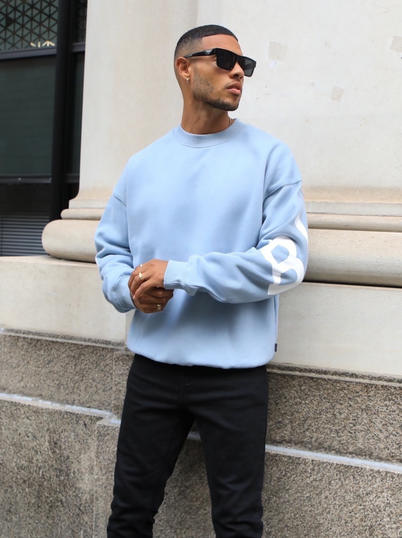 Idris Oversized Jumper - Ice Blue