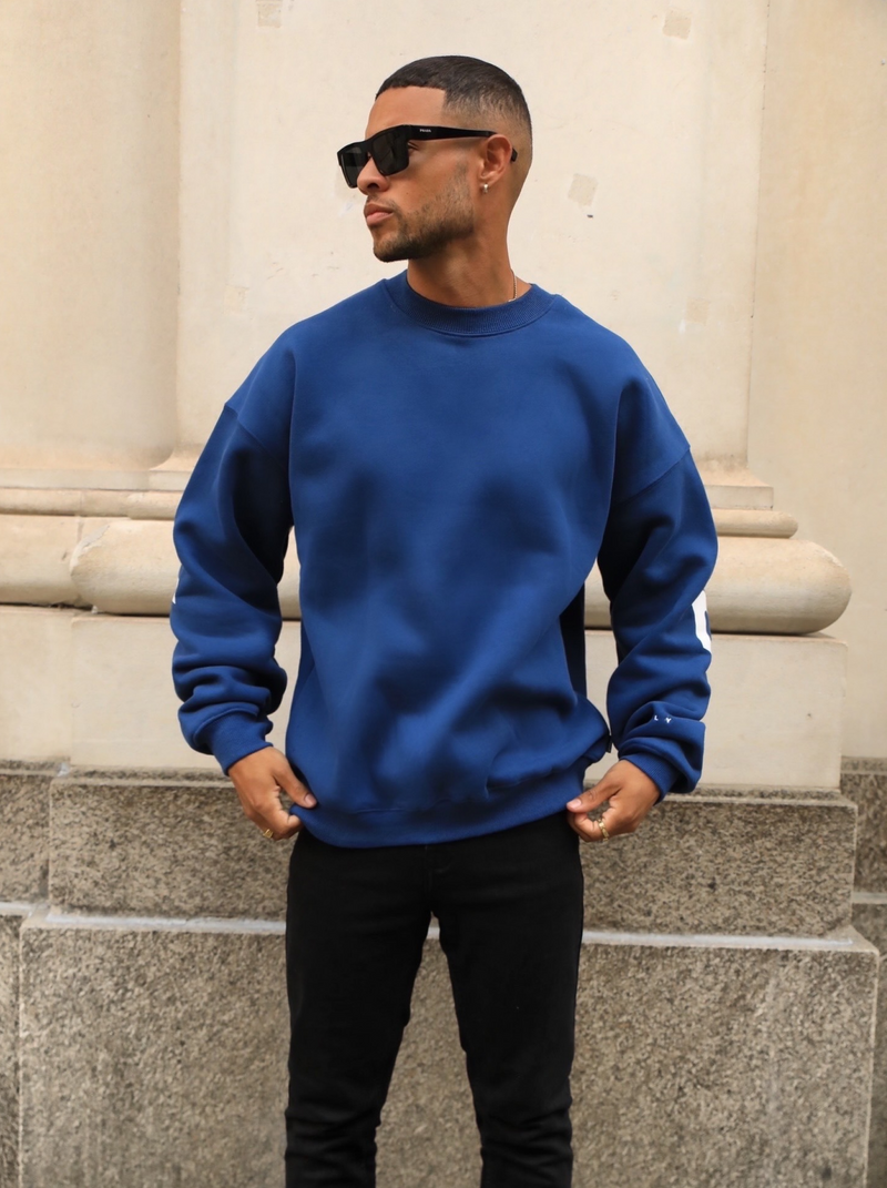 Idris Oversized Jumper - Midnight Blue