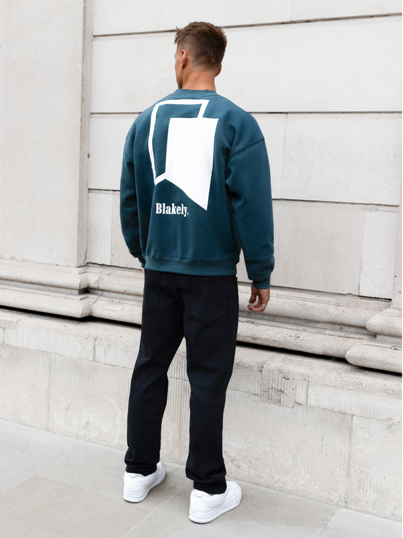 Revolve Relaxed Jumper - Blaugrünes Grün