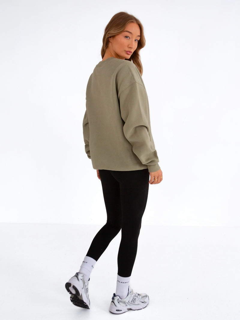 Composure Oversized Jumper - Olive