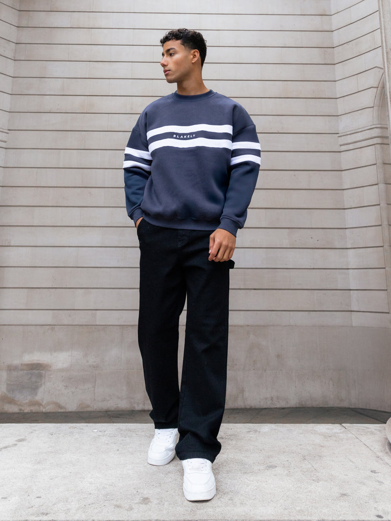 Noah Relaxed Jumper - True Navy