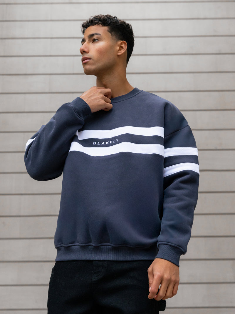 Noah Relaxed Jumper - True Navy