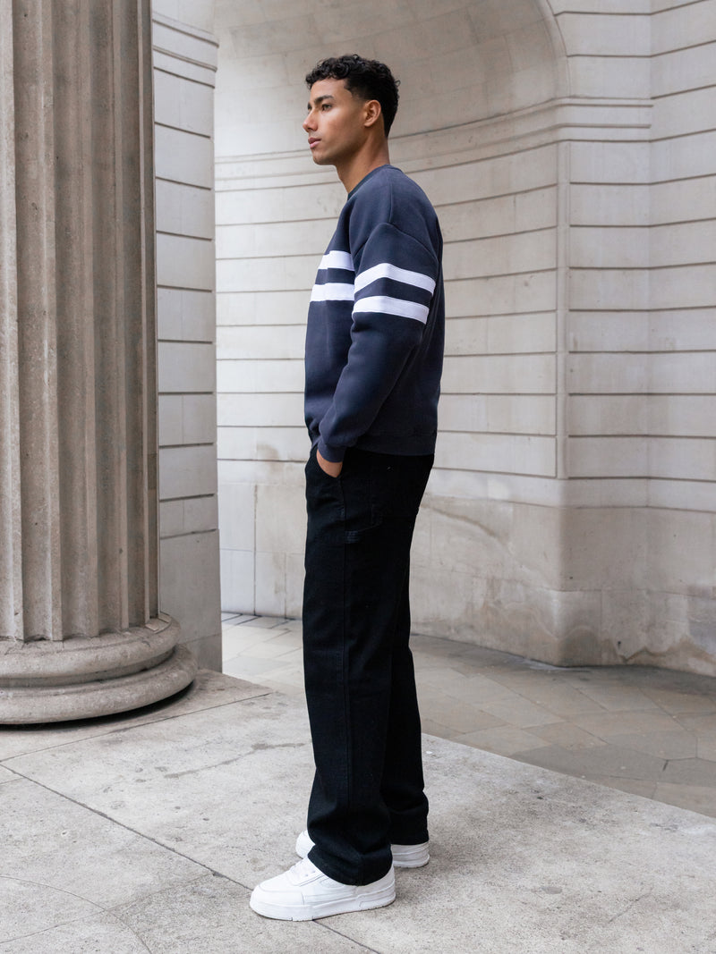 Noah Relaxed Jumper - True Navy