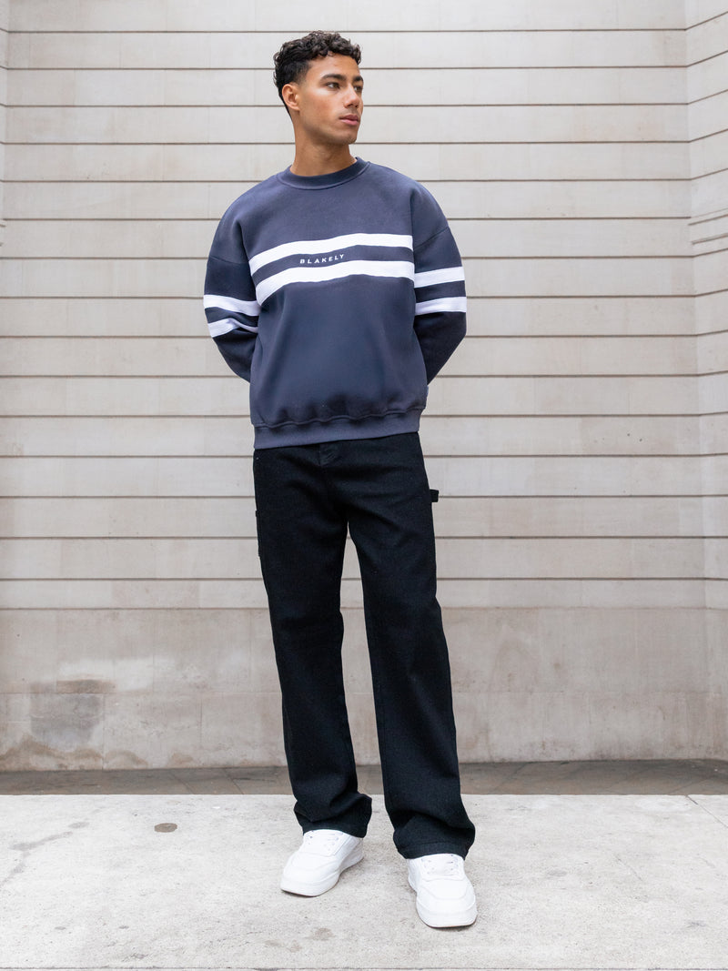 Noah Relaxed Jumper - True Navy