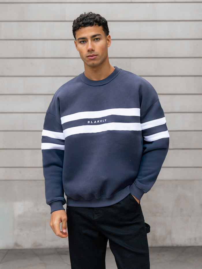 Noah Relaxed Jumper - True Navy