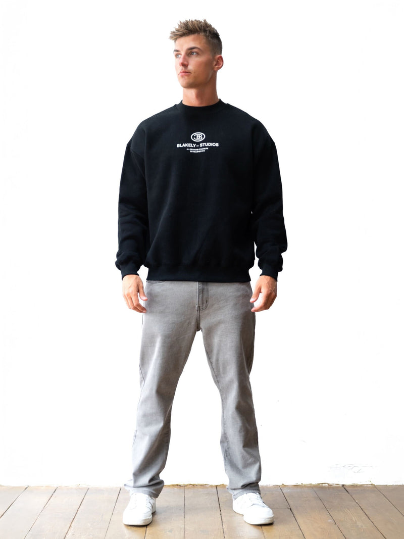Mercer Relaxed Jumper - Black