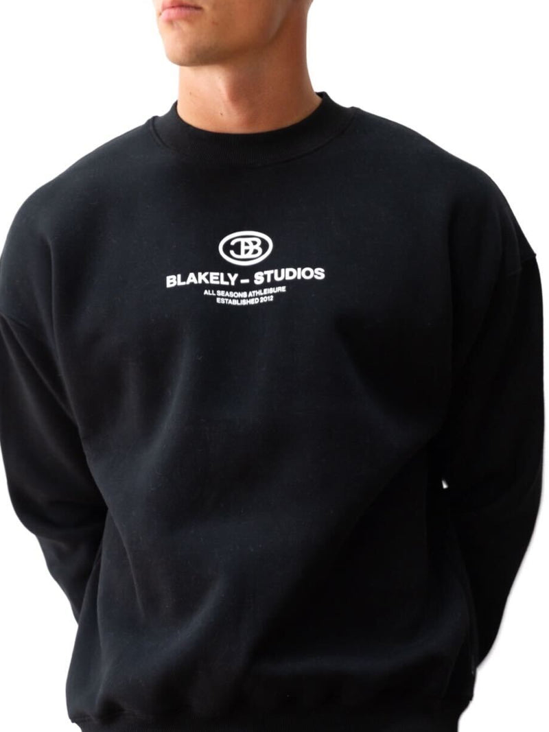 Mercer Relaxed Jumper - Black