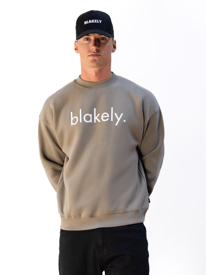 Logo Relaxed Jumper - Washed Khaki