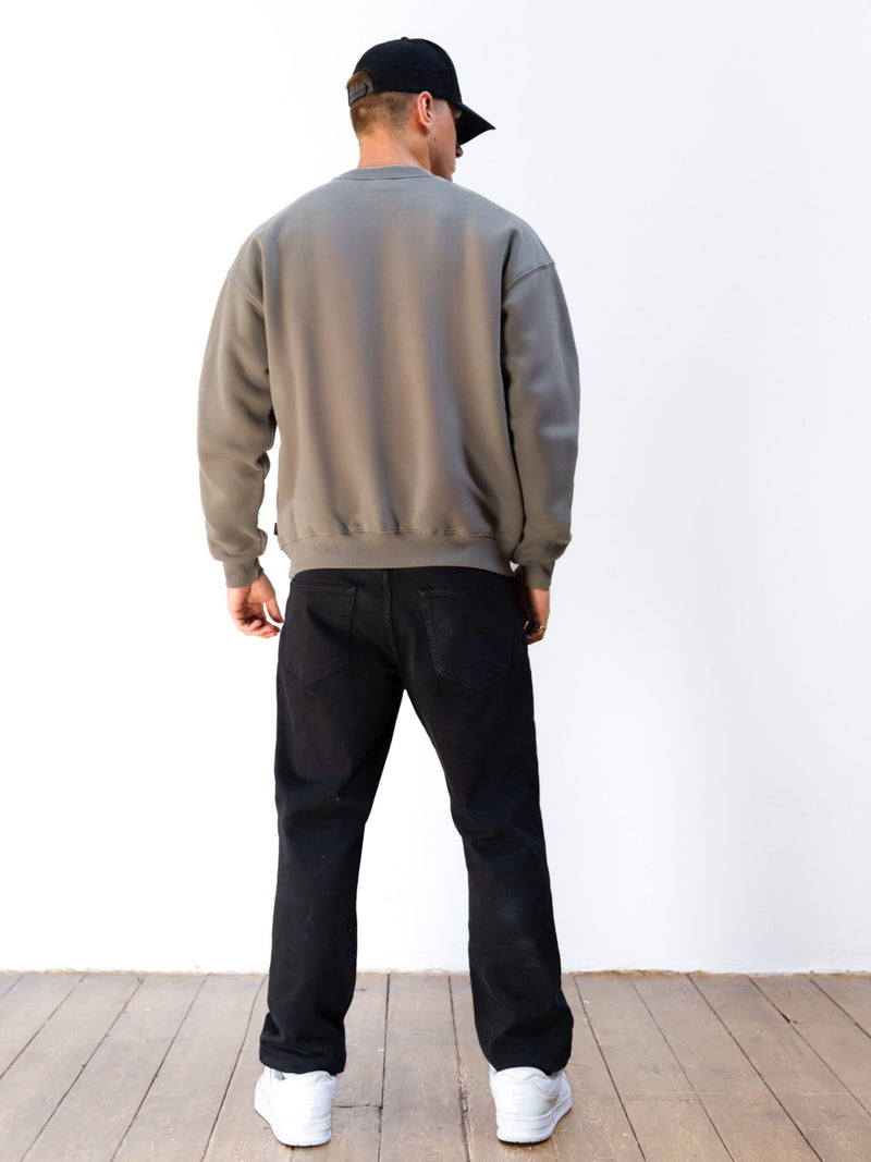 Logo Relaxed Jumper - Washed Khaki
